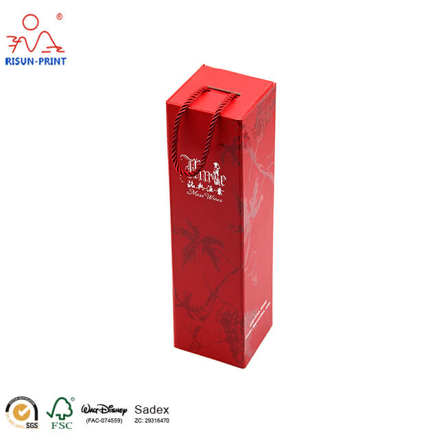 Foldable magnetic Paper Wine Boxes