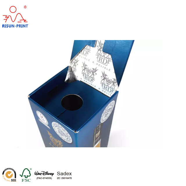 Paper packaging box for wine