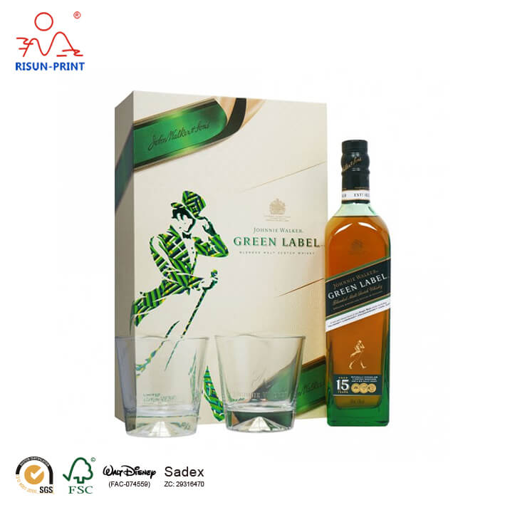  Johnnie label vert marcheur 15 YO emballage de boîte-cadeau de whisky
