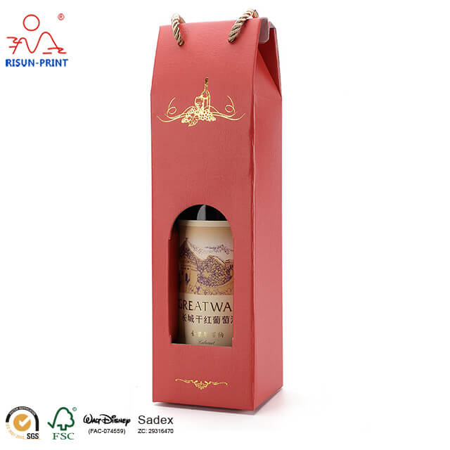 impression de Chine & boîte d'emballage de vin rouge personnalisée d'usine d'emballage